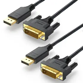 Cp-02 Dteedck Displayport To Dvi Cable 6ft 2 Pack Dp Display Port D Adapter M