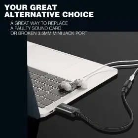 Dukabel 796358100966 Usb To 3.5mm Jack Audio Adapter Aux Cable With Trrs 4-pole Mic-suppor #3