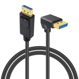 Duk-00906 Duttek 90 Degree Displayport Cable 1.4 3ft/1m 8k Black