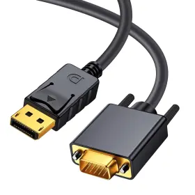 Duk-00922 Duttek Displayport To Vga Cable 6ft/1.8m Adapter Gold Plated 108
