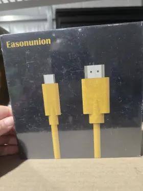 Easonunion 6971298720182 Usb Type-c To Hdmi Cable 2m Yellow 4k60hz 2k144hz 1080p165hz
