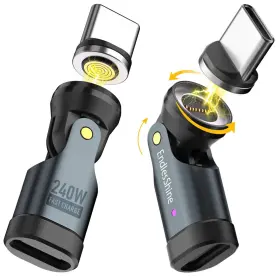 540-9pins-pd240w-tips-2pack Endlesshine Usb C To Magnetic Adapter 2pack 9pin Pd 240w 2.0 Charge Cab