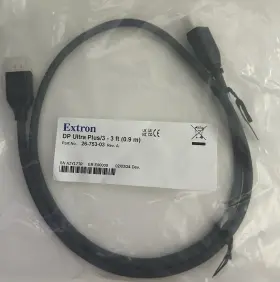 26-753-03 Extron Displayport Cable 3ft High-performance Dp For Av System