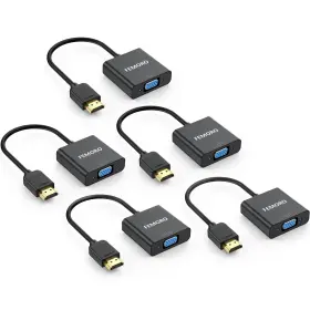 Femoro 610825655035 Hdmi To Vga Adapter Converter 5-pack Male Female For Computer Desktop