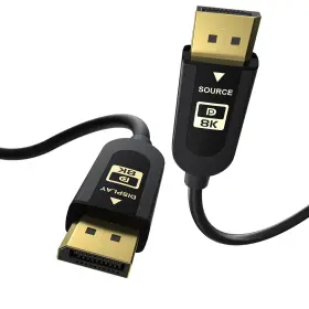 Fibbr Dp2.1-real 40gbps Vesa Certified Displayport Cable 2.1 Dp40 10 Ft Black