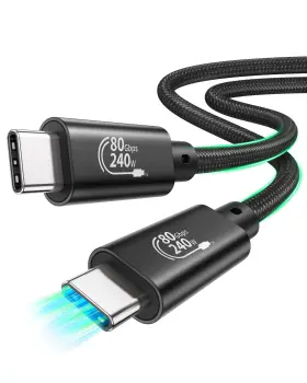Pd3.1 Fitee 739694147950 Thunderbolt 5 Cable 5ft Compatible 80gbps Usb4 240w Charg Inch