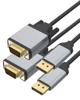 Q-pvga-6ft-2p Foboiu Displayport To Vga Cables 6 Feet 2 Pack Adapter Male Ma