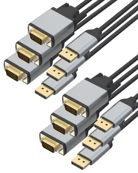 Foboiu Q-pvga-6ft-6p Displayport To Vga Cables 6 Feet Pack Adapter Dp