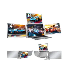S780 Fopo 14 Inch Laptop Screen Extender Fhd 1080p Ips Monitor Just 1 Cable