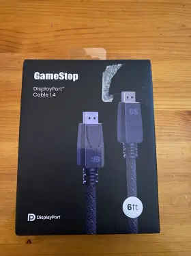 Gscb364 Gamestop Displayport Cable 1.4 6ft Braided Supports 8k 60hz 4k 120hz Black