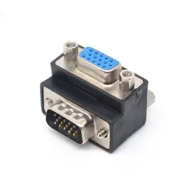 Db15 Ganasome 742404319363 Right Angle Female Vga To Male Cable Adapter - 90 Degree Connector