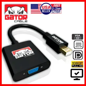 Gator Cable 710552042488 Mini Displayport Dp To Vga Adapter Converter Thunderbolt For Macbook Mac Airpro