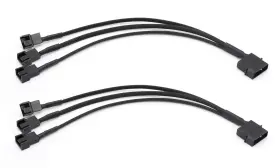 Gavemi 781545464914 2 Pack Molex To 3 Pin Or 4 Fan Adapter Computer Pc Case Power Splitte