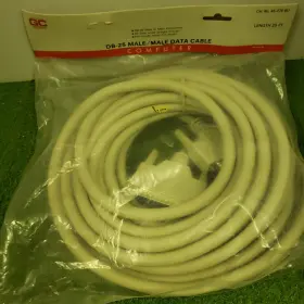 45-378-bu Gc Electronics Db-25 25 Foot Pin Computer Printer Cable Male/male Data #