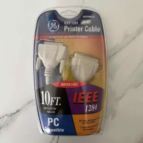 Ieee-1284 Ge H097887 10 Ft Db25 Parallel Printer Extension Cable Male/female Lpt Modem Pc