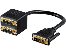 68740 Goobay Dvi Adapter Cable Gold Plated 0.1m Length