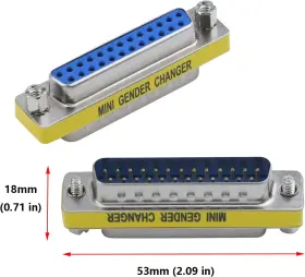 Guangzhou Openfind Electronic Commerce Co. Ltd 744759355737 Antrader 25 Pin Vga Svga Kvm Male To Female M/f Mini Gender Changer Coupler Adap #2