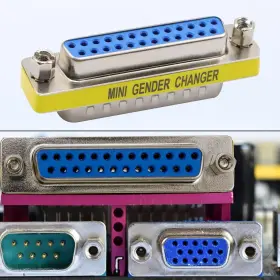 Guangzhou Openfind Electronic Commerce Co. Ltd 744759355737 Antrader 25 Pin Vga Svga Kvm Male To Female M/f Mini Gender Changer Coupler Adap #3