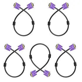 Halsouy 799257198201 Vga Cable 5-pack Male To Monitor Computer Adapter Cord Hd