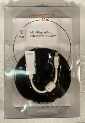 00053246 Hama Mini Displayport Adapter For Hdmi Full Hd White New