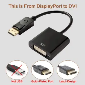 Hannord 713091313606 Displayport To Dvi Adapter Gold-plated Dp Display Port Dvi-d Cable Convert #2