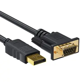 E000174-1 Hannord 6 Feet Displayport To Vga Cable Dp Vag Male Adapter Gold-plated