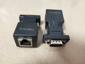 8541673793 Haokiang Halokny Vga Extender Over Ethernet Adapter 15 Pin Male To Cat5 Cat6 Rj45 Fe #2