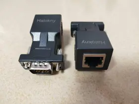 8541673793 Haokiang Halokny Vga Extender Over Ethernet Adapter 15 Pin Male To Cat5 Cat6 Rj45 Fe #3
