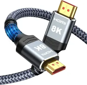 B08nx5cztf Highwings High Speed 8k 60hz Hdmi Cable 3.3ft/1m 2.1 48gbps Braided