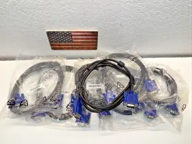 5kl2h06506 Honglin Lot Of 7 Vga Monitor Cables 15 Pin Male