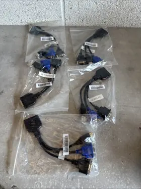 409496-001 Hp Lot Of 5 New - Blade Server Adapter Cable Kvm Serial Port Usb Vga