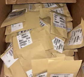 752661-002 Hp Lot Of 56 Genuine Displayport To Vga Adapter New Sealed