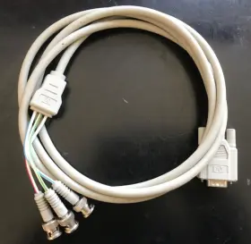 C2729-60014 Hp Db15 To Bnc Rgb Component Video Cable 6.5ft Vga Svga