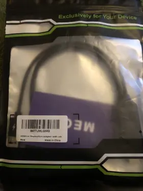 N58324-001 Hp Hdmi To Displayport Cable Adapter/converter With Usb Power