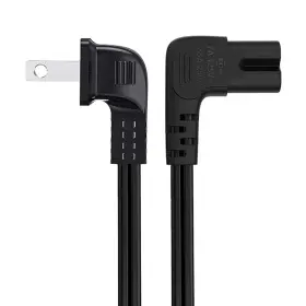 Wh-wantou-002 Htzxwk 6ft Tv Power Cord Replacement 18awg 2 Prong L Shape C7 For Samsung Lg