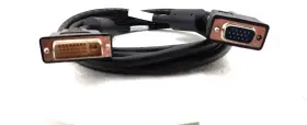 61981990w Igt 8ft Dvi-i Dual Link Male To Vga Hd15 Cable Adapter Blk With Emi Filters