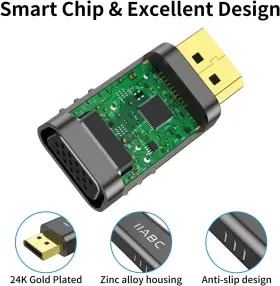 B0b7d582gz Ii Abc Dp To Vga Adapter 1080p Converter Display Port Male #3
