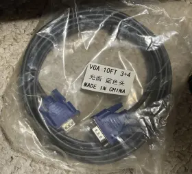 Importer520 100003842772 Super Vga Extension Cord Cable Black Connectors Blue 3 4 Male To 10ft Long