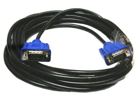 Importer520 848285033999 Hd15 Male To Vga Video Cable For Tv Computer Monitor 10ft Blue Connector