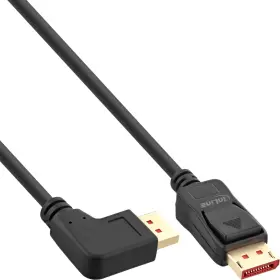 17153l Inline Displayport 1.4 Cable 8k4k Left Angled Black/gold 3m