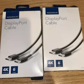 18k03h Insignia 4k Display Port Cables New In Box. 6 Ft