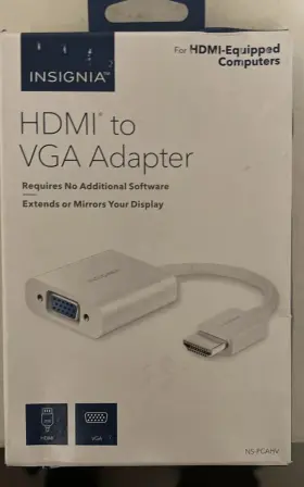 Insignia 600603265525 - Hdmi To Vga Adapter Whitemodel Ns-pcahv