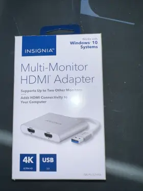 Insignia 600603309588 Usb 3.0 To Dual Hdmi Multi-monitor Adapter