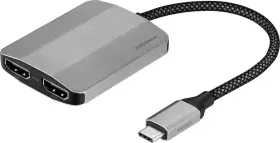 Ns-pa5c2hms23 Insignia Usb-c To Dual 4k Hdmi Adapter For Macbook Chromebook Laptop Gray