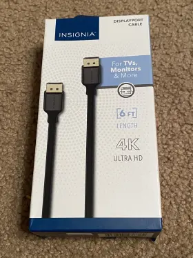 Ns-pcdphd6 Insignia Insignia- 6ft Displayport To Hdmi Cable - Black 4k Ultra Hd Tv Monitor
