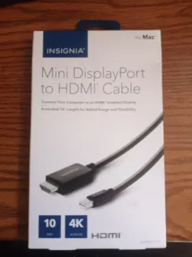 Ns-pmdh1019 Insignia - 10 Mini Displayport To Hdmi Cable Black