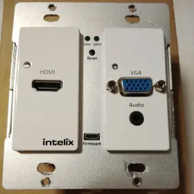 1601cr-1501 Intelix As-1h1v-wp Hdmi/vga Auto Switching Wallplate Hdbaset Port Htpc