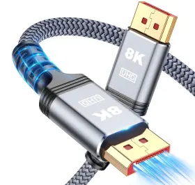 Dp-668-166 Iyavvort Displayport Cable 1.4 Vesa Certified 8k 4k Dp Display Port 1.6 Feet