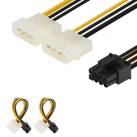J&d 426874257471 8 Pin Pcie To 2 X 4 Lp4 Molex Power Cable Adapter Pack 6 Inch / 15 C