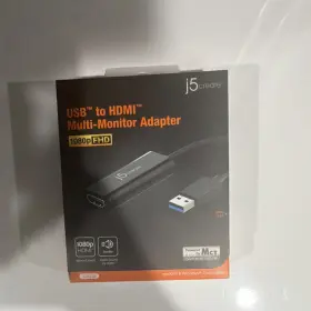 Jua258 J5create Usb To Hdmi Black Multi Monitor Adapter 1080p Fhd